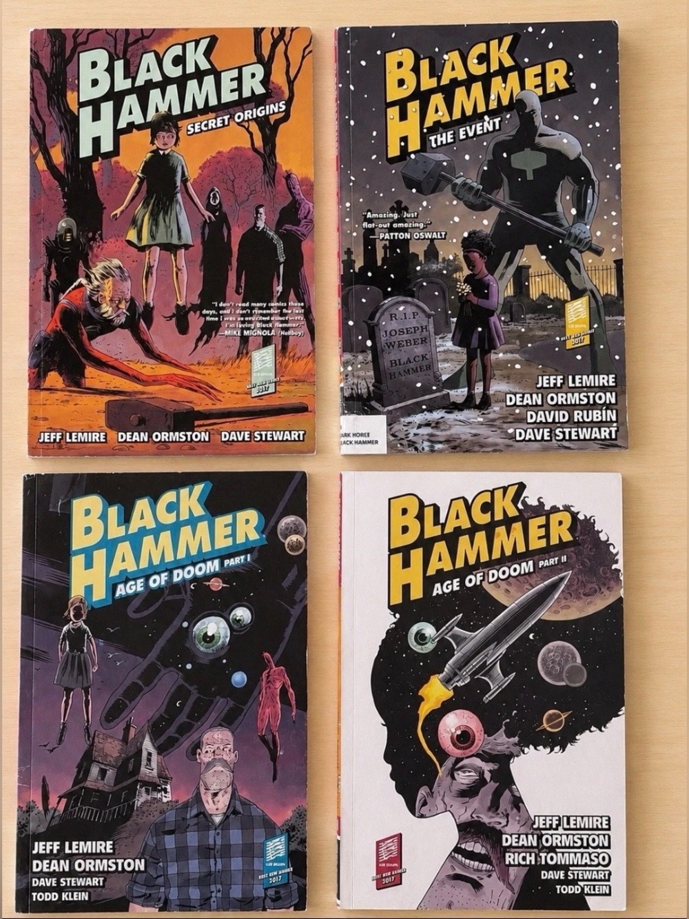 Black Hammer Series TPB Set Vol 1-4 Jeff Lemire Secret Origins Event Age of Doom